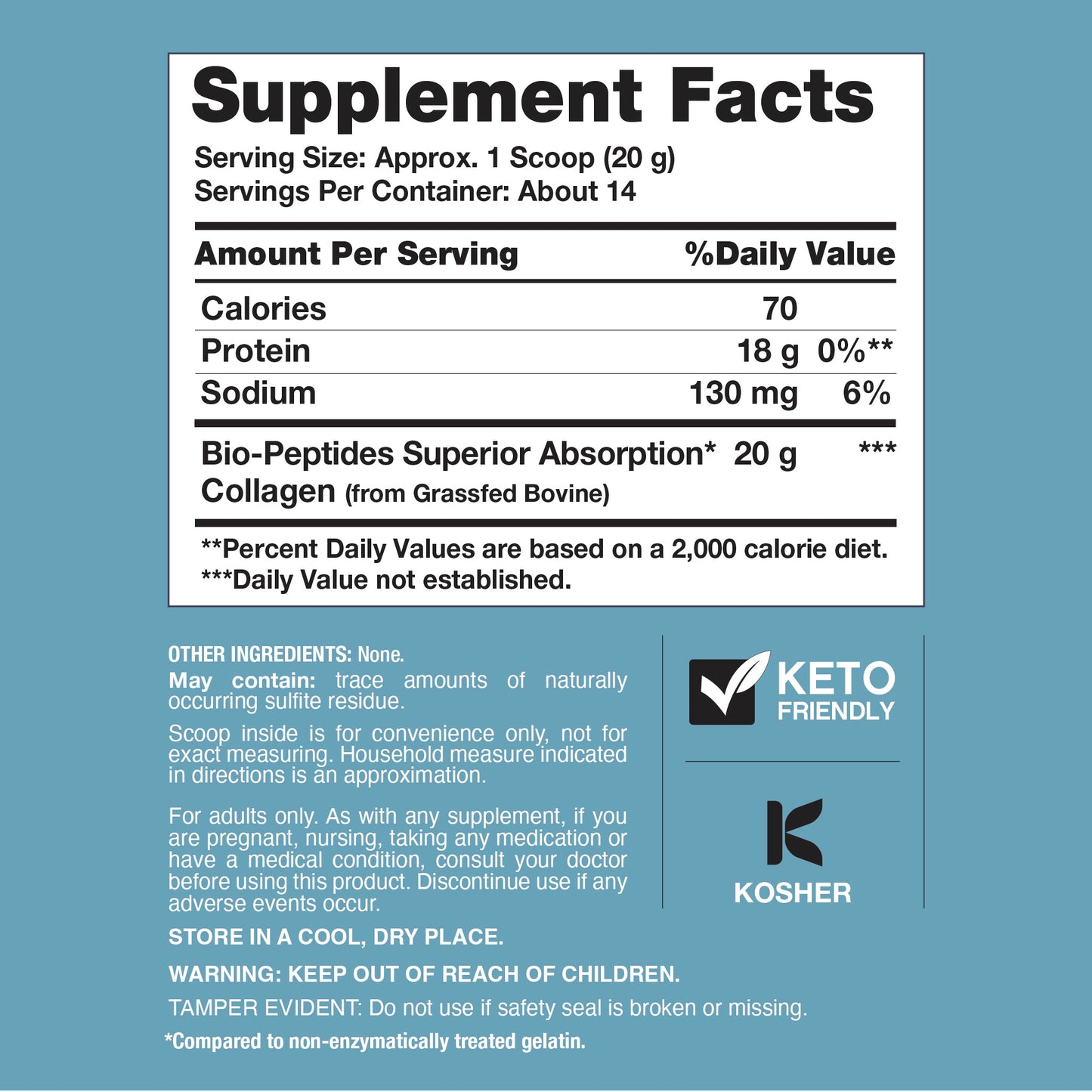 Grassfed Collagen Bio-Peptides, 10 oz (283 g) Powder