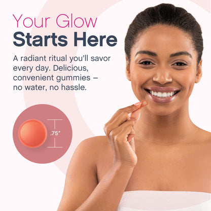 Hair, Skin & Nails + Multi Collagen Bio-Peptides Gummies Strawberry-licious Beauty Flavor, 80 Tasty Gummies