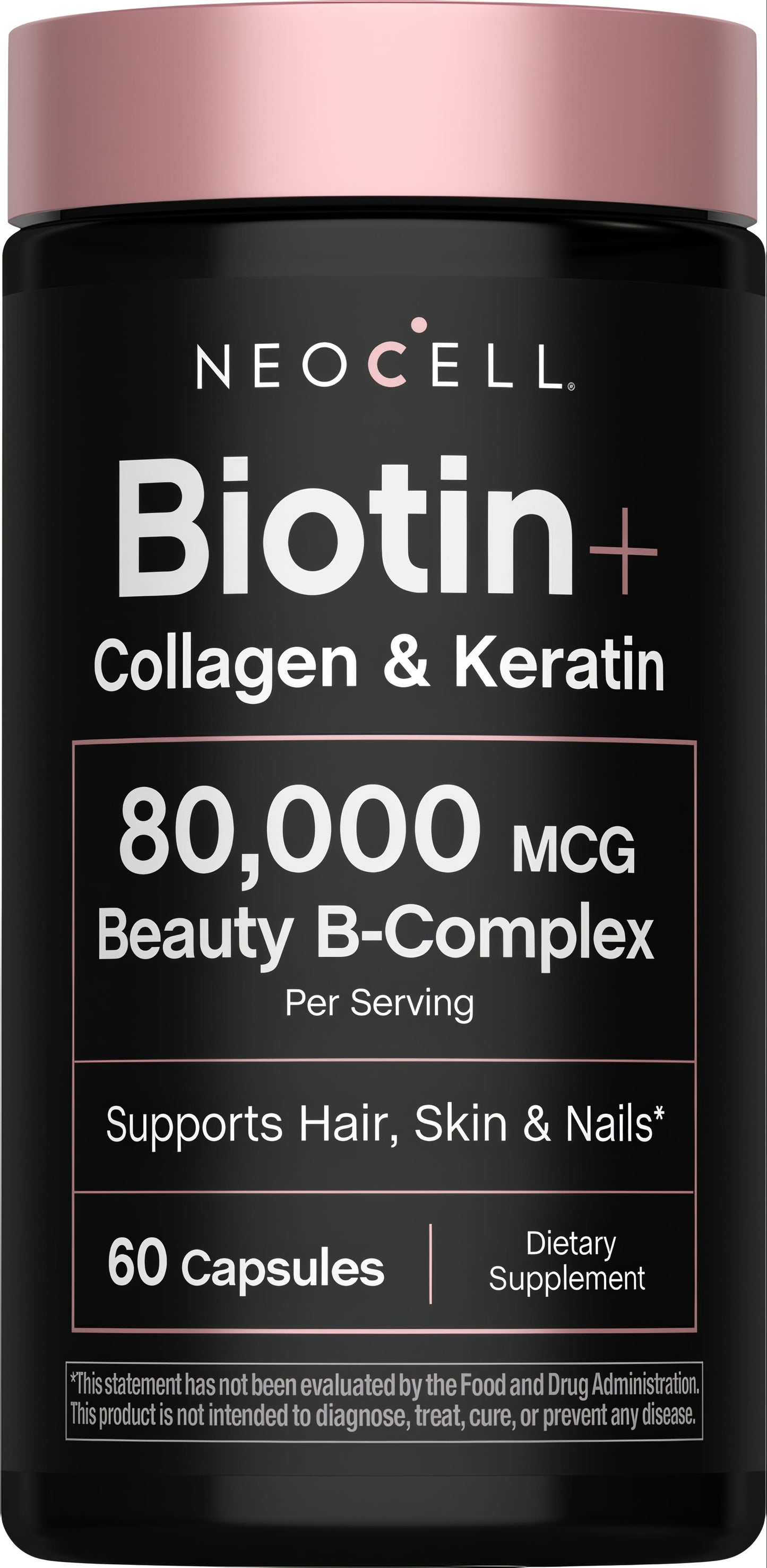 Biotin + Collagen & Keratin, 60 Capsules