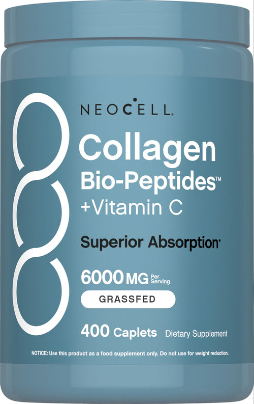 Grassfed Collagen Bio-Peptides + Vitamin C, 6000 mg, 400 Caplets