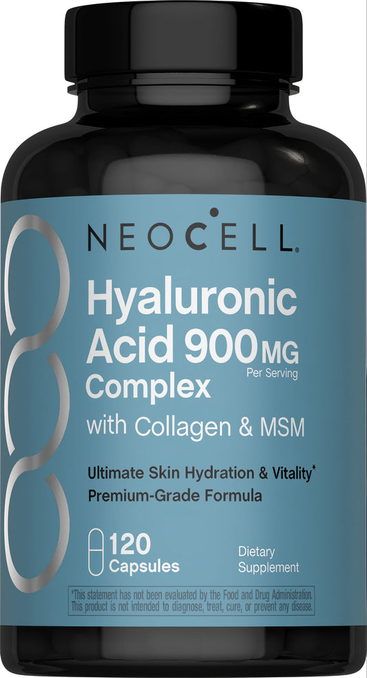 Hyaluronic Acid Complex 900 mg with Collagen & MSM, 120 Capsules