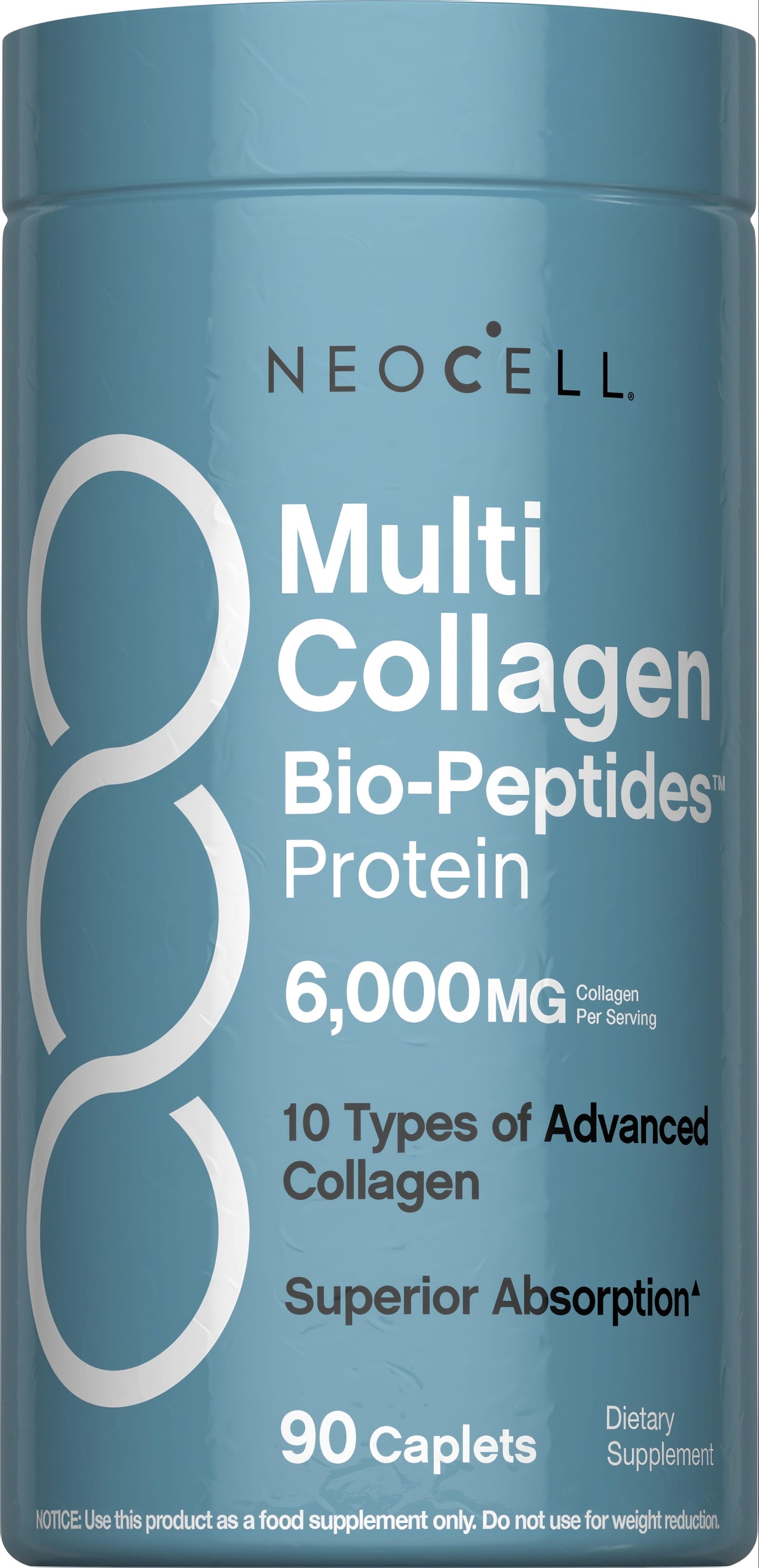 Multi Collagen Bio-Peptides Protein, 6000 mg, 90 Caplets