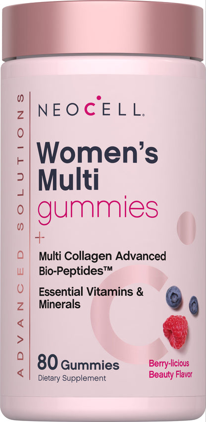 Women's Multi Gummies Advanced Berry-licious Beauty Flavor, 80 Tasty Gummies